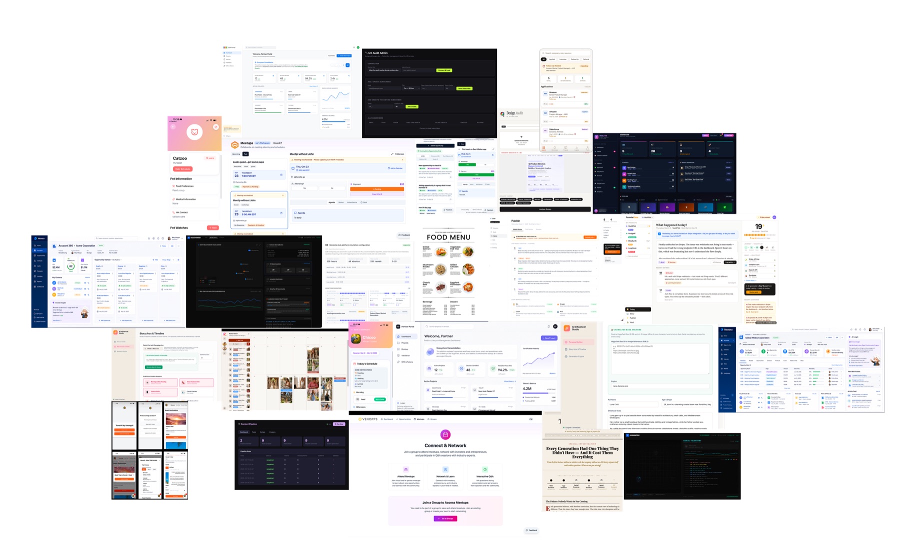 Siva Tayi — AI Prototype Interface & UX Collage